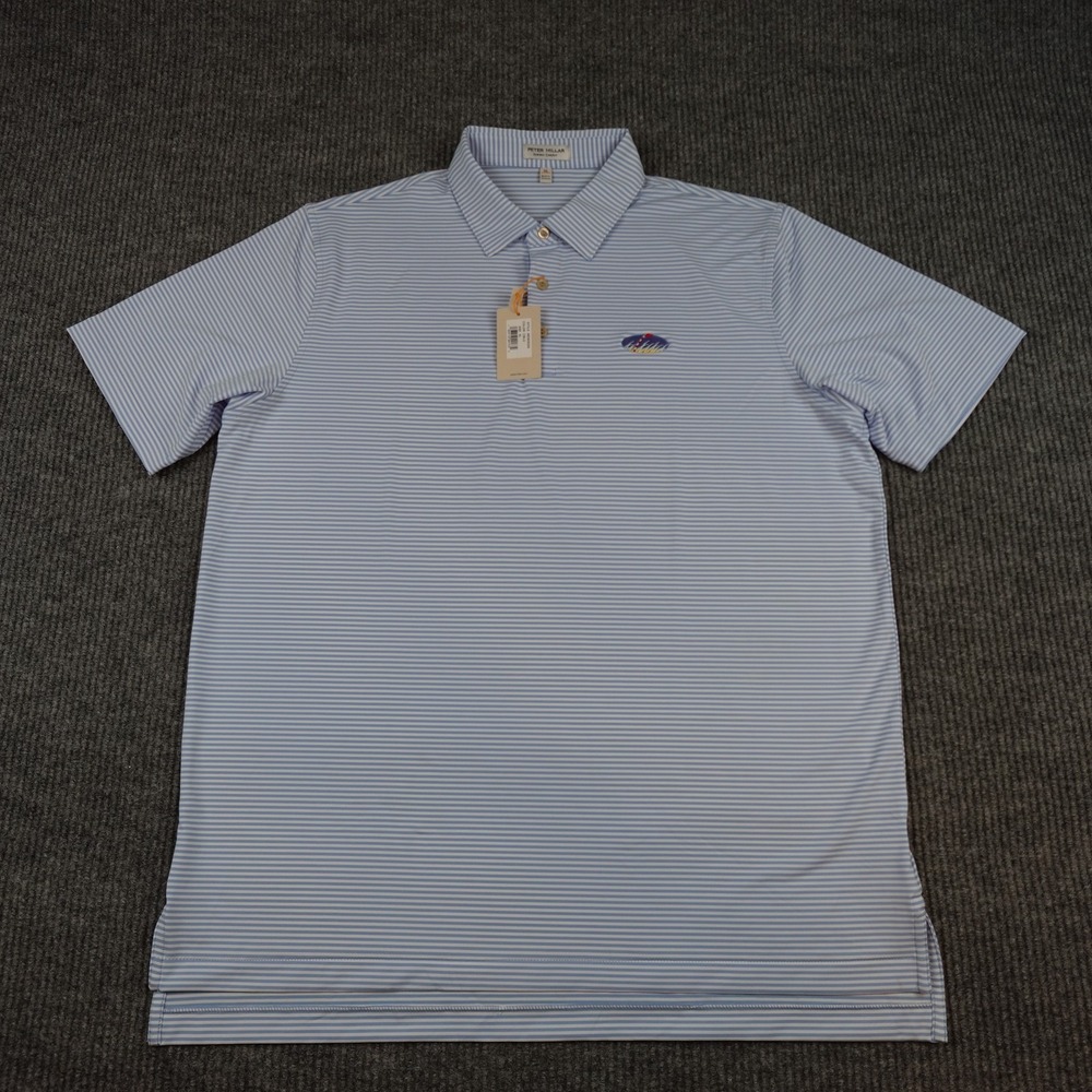 Peter Millar Polo Shirt Mens XL Blue Summer Comfort Golf Performance Nantucket
